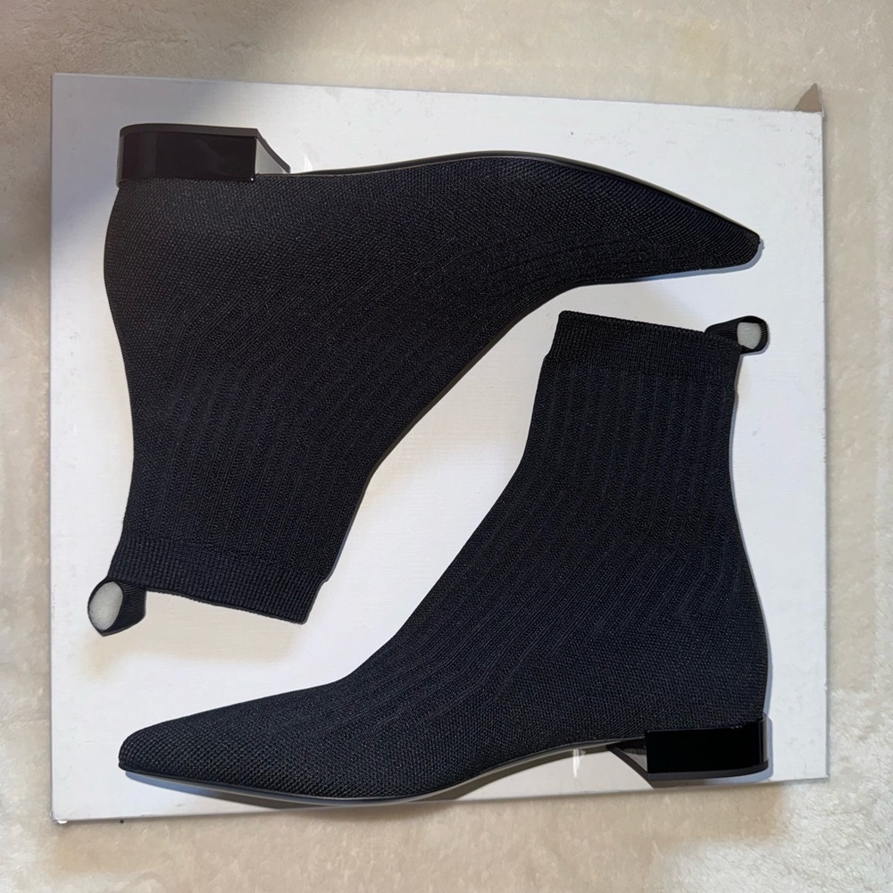 Black Balmain sock booties, never worn, size 38